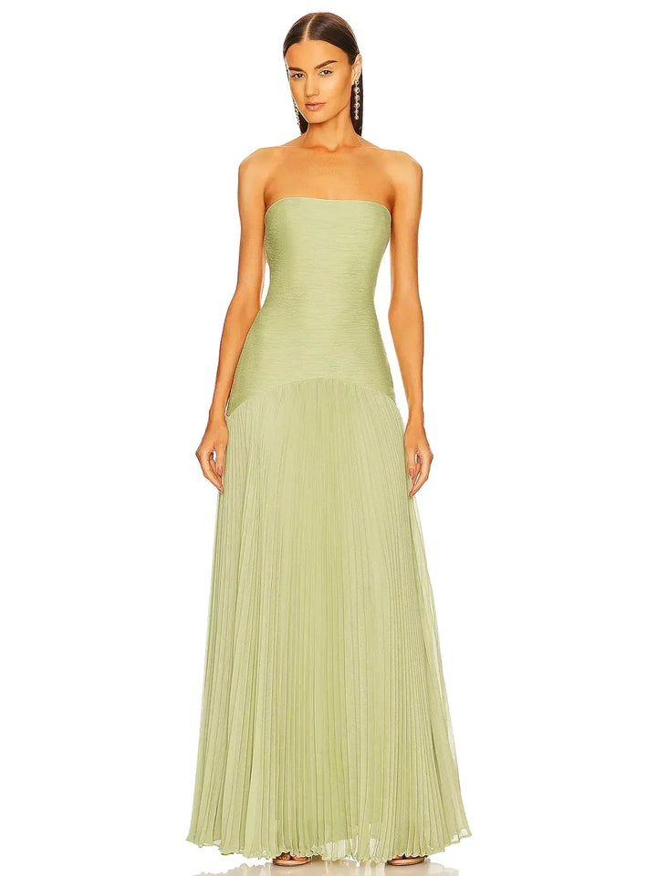 LETHEREN - EVERGREEN ELEGANCE MAXI DRESS
