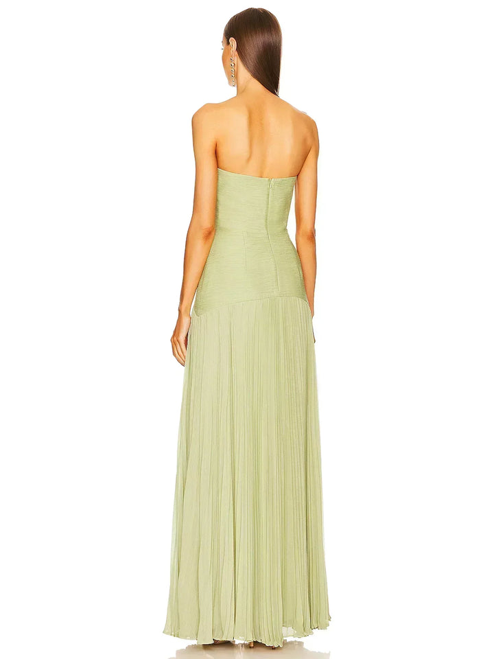 LETHEREN - EVERGREEN ELEGANCE MAXI DRESS