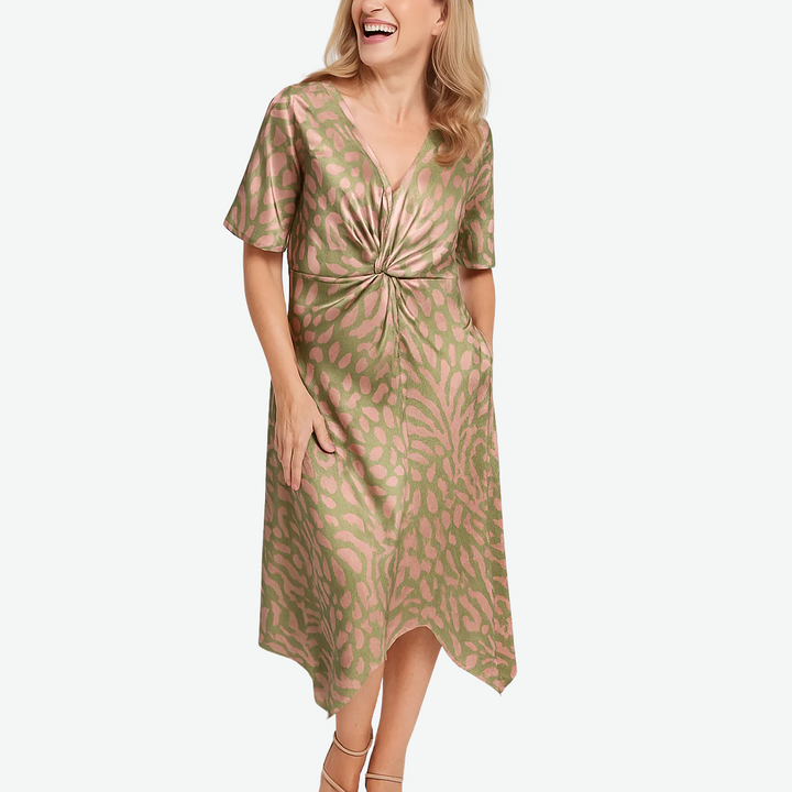 PITCH - TWISTED V-NECK MAXI DRESS