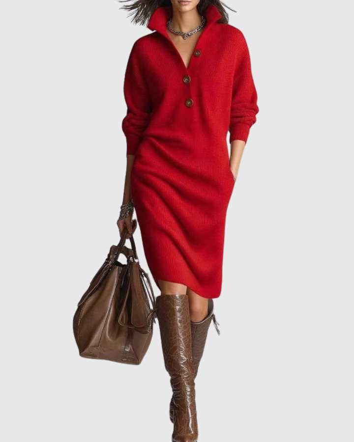 MONIKA - WINTER KNIT MIDI DRESS