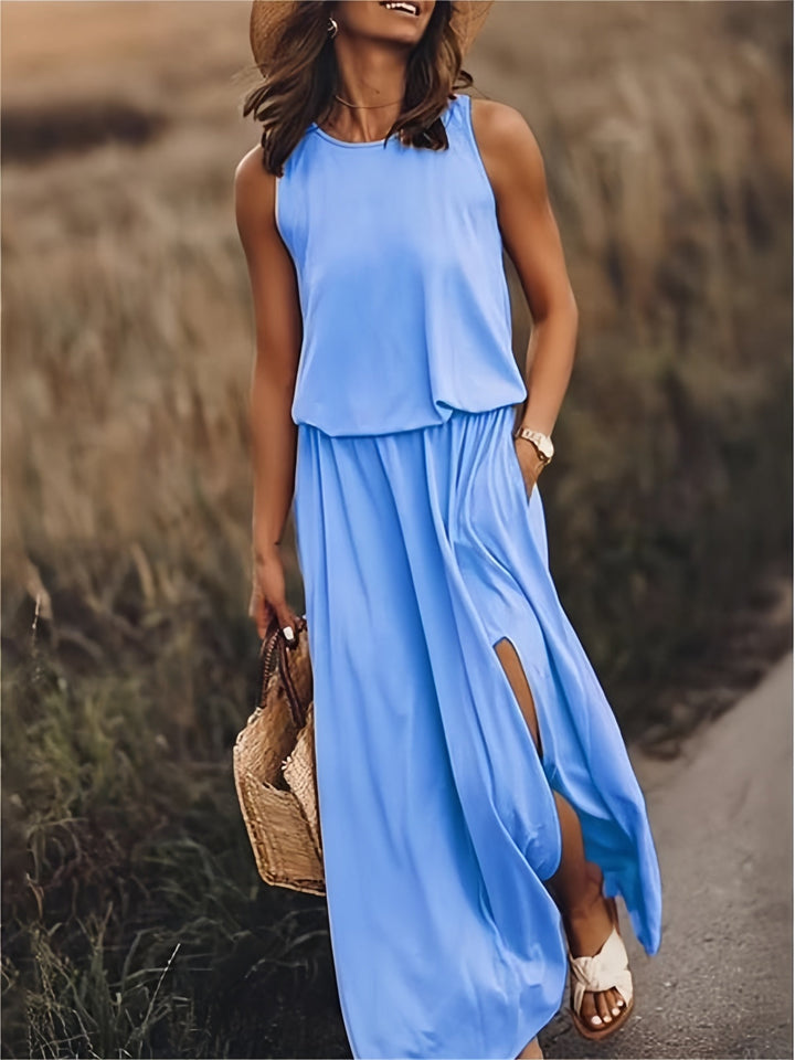 MAIA - SLEEVELESS FLOOR LENGTH DRESS