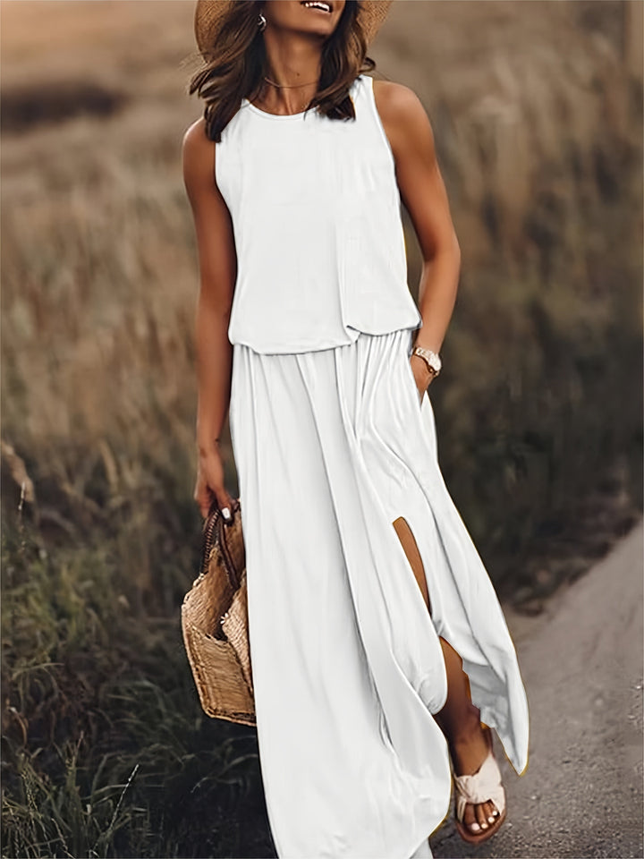 MAIA - SLEEVELESS FLOOR LENGTH DRESS