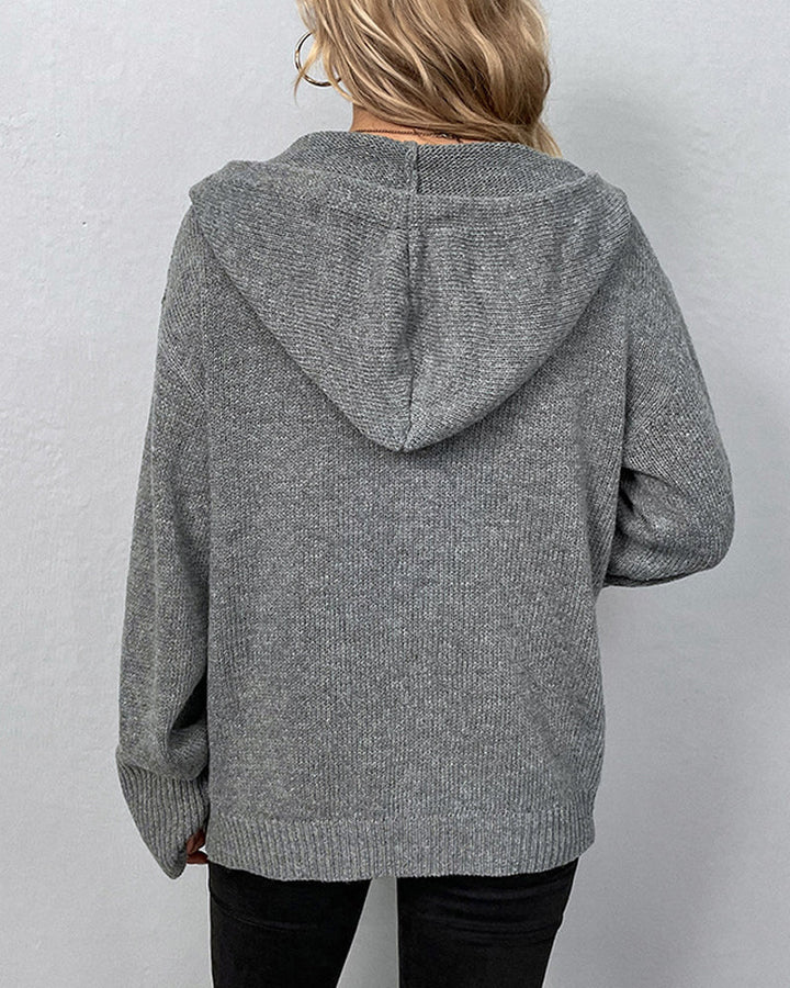 JANE - CLASSIC HOODED CARDIGAN
