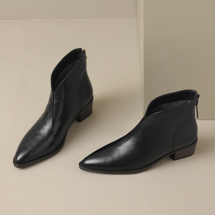 MARLOWE - LUXURY LOW-HEELED ANKLE BOOTS