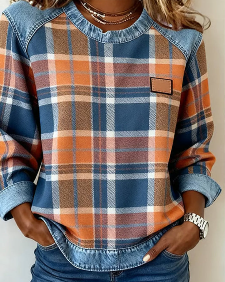 ALEXINE - CHECKERED SWEATSHIRT