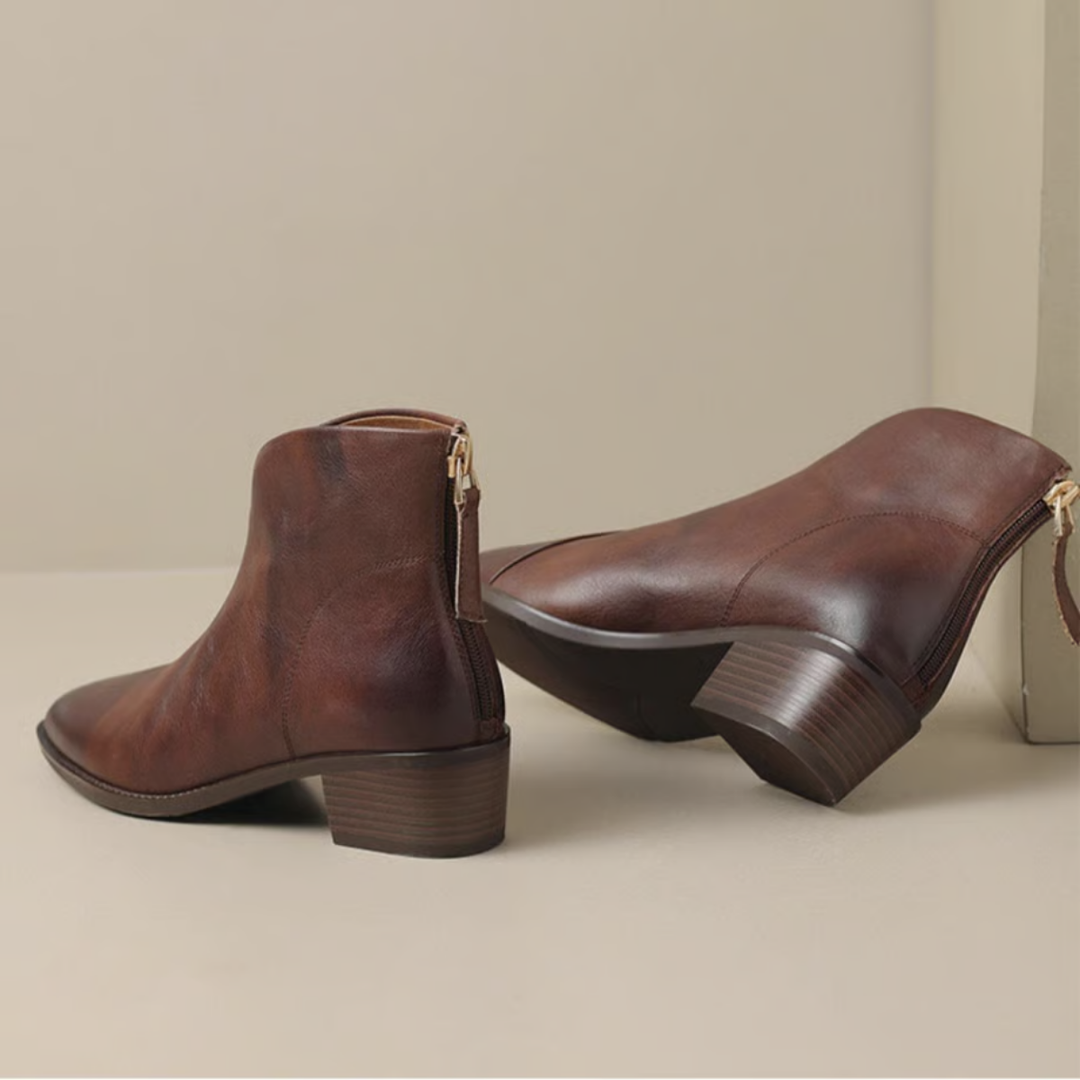 MARLOWE - LUXURY LOW-HEELED ANKLE BOOTS