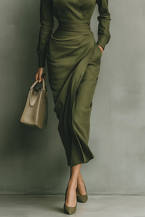 SELINE - CHIC WRAP MAXI DRESS