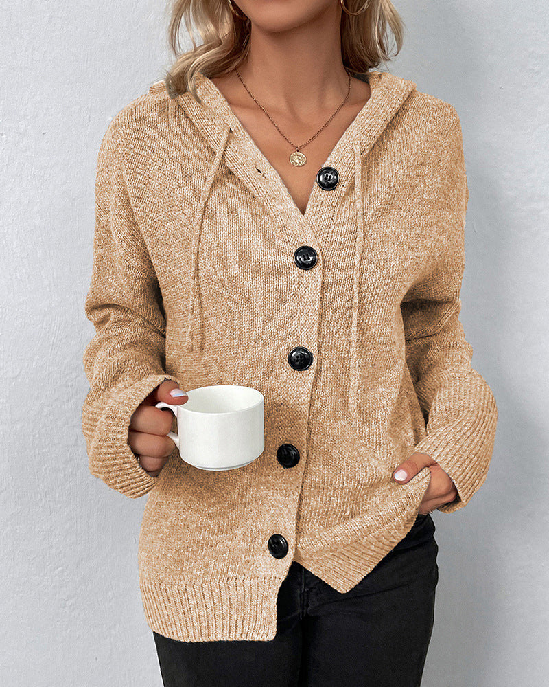 JANE - CLASSIC HOODED CARDIGAN