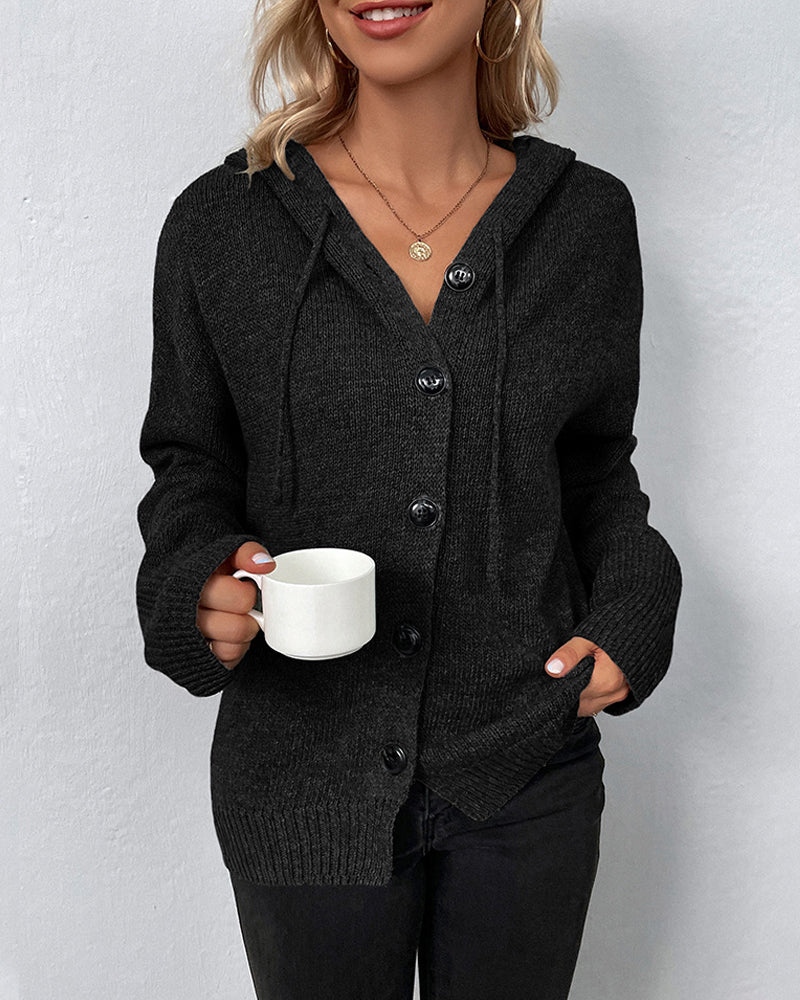 JANE - CLASSIC HOODED CARDIGAN