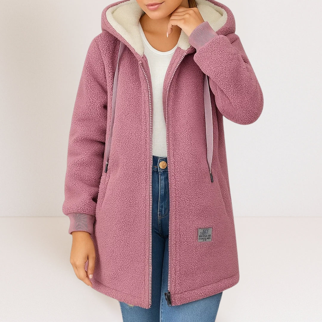 MONICA - COZY FLUFFY MID-LENGTH WOMEN'S JACKET