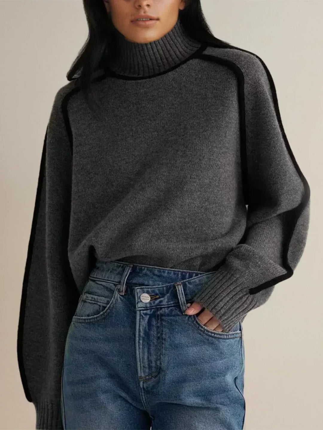 DONNA - KNITTED TURTLE NECK SWEATER
