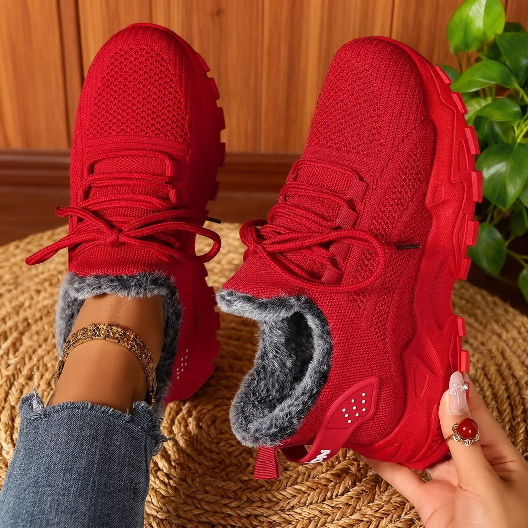 MEGARA - CASUAL FLEECE LACE-UP LIGHTWEIGHT SNEAKERS