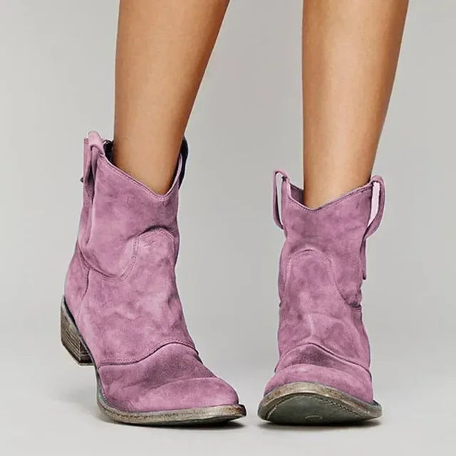 WREN - VINTAGE COWBOY ANKLE BOOTS