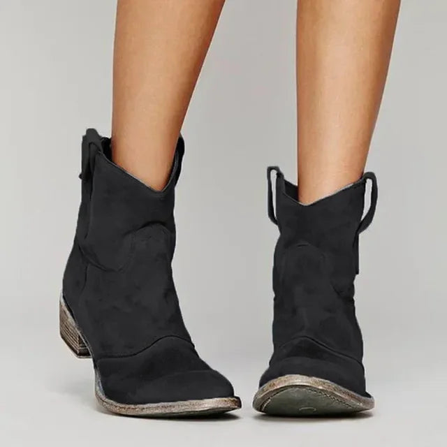WREN - VINTAGE COWBOY ANKLE BOOTS